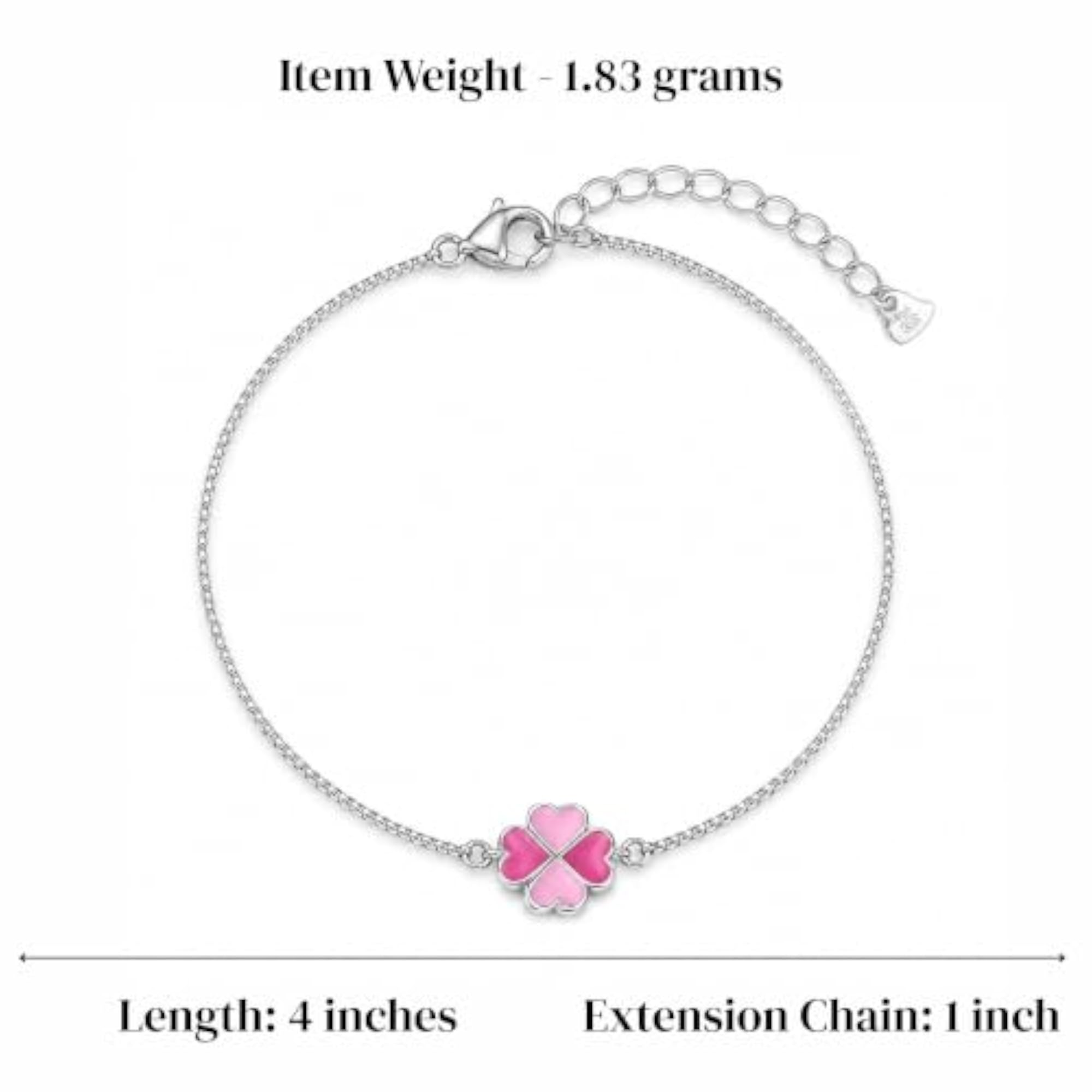 925 Sterling Silver Baby Bracelet With Flower Charm